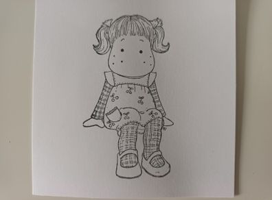 Sitting Tilda - Magnolia Rubber Stamp