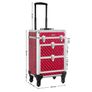 Make-Up Trolley, Cosmetic Case, Make-up case  with 4 Removable, Universal Wheels Image 6