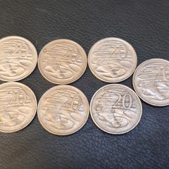 1966 - 2008 Australian 20 Cent coins x7 Job Lot Platypus