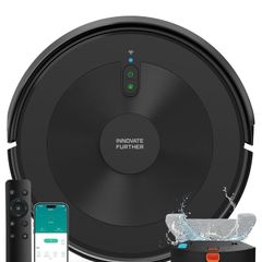 Robot Vacuum Cleaner with Mop: 5000Pa 3-in-1 Robotic Vacuum with Gyroscope Navigation, APP & Alexa Control, Quiet & Slim Auto-Recharge Robot Hoover Ideal for Pet Hair, Hard Floors and Carpets