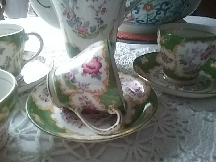 Rare A.B.J. Grafton China Coffee Part Set "Canton"