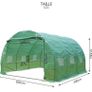 Polytunnel Greenhouse 3x3x2m 9m Squared Poly Tunnels Gardening Walk In Pollytunnel Tent with Steel Frame (FREE POSTAGE) Image 2