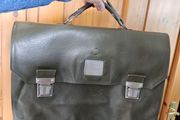 Vintage Swiss Army Military Issued Heavy Duty Tri-fold Document Bag or Messanger Bag Collectable Militaria