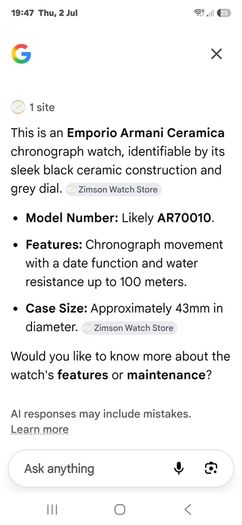 Men's Armani watch