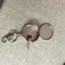 Stainless Steel Portable Pocket Circular Ashtray Key Chain with Cigarette Snuffe Image 4