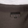 Antwerp Khaki Grey Ruffle Edge Long Sleeve Cardigan Bolero 100% Wool Knit Top Size L Image 3