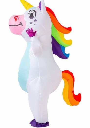 Inflatable Costume Unicorn Full Body Unicorn Air Blow-up Deluxe Halloween Costume - Adult Size (MULTIPLE COLOURS)