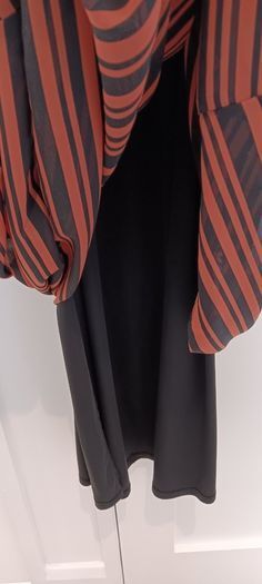 Black/Coral Stripe Dress