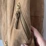 Tan suede biker jacket Image 6