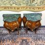FLASH SALE ! Was 650 now 575 ! Elegant Pair of Bedside Lockers Marble Top Nightstands Image 2