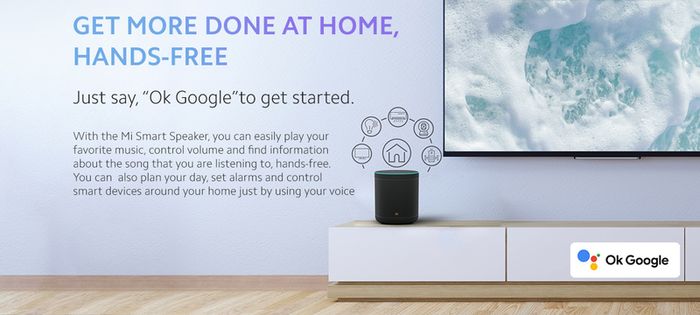 Xiaomi Mi Smart Speaker  Google Assistant Voice Control AI Smart Home Device | Bluetooth 4.2 WiFi Automation DTS