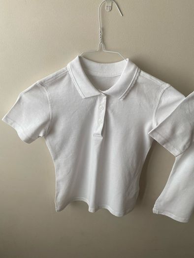 2 Lily & Dan white polo shirts (new) age 9-10