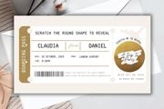 Custom Holiday Boarding Pass Scratch Card  Personalised Plane Ticket Birthday Surprise Unique Gift for Travel Lovers or Honey Moon