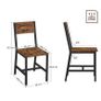 Set of 2 Dining Chairs Set of 2 brown  retro style industrial Image 2