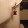 Sterling Silver Lab Grown Rare Padparasha Sapphire Earrings Image 5