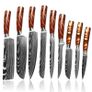 Complete Red Handle Set Knives 9 pcs Engraving your own Name or Symbols By Di'Casteel Image 3