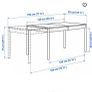 brown oak extendable table Image 5