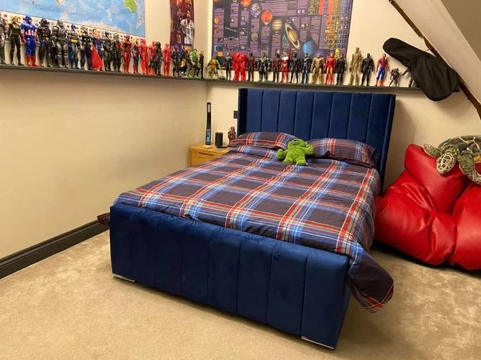 Brand New  Double Frame Beds Available With Optional Ottoman Storage & Tufted Memory Foam Mattresses