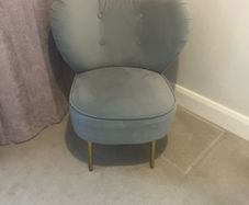 Grey velvet Armchair