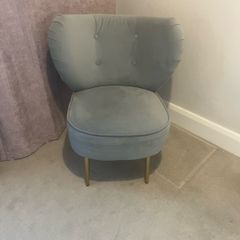 Grey velvet Armchair