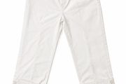 Ladies White Half Length Summer Trousers: Size 16