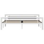 Bed Frame White and Black Metal 180x200 cm Image 5