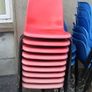 Stackable plastic chairs - blue and orange Image 2
