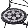 Folding Bistro Chairs 2 pcs Ceramic Black and White Image 5