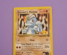 Giovanni's Machop Pokemon card from Gym Challenge (72/132)