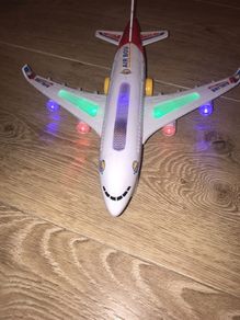 Toy plane light up moving music a380