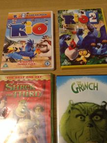 Rio 1 and 2, Shrek the third, the Grinch