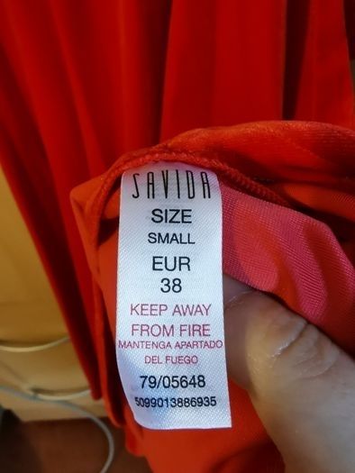 BNWT - Savida Ali Velvet Red Dress UK 10-12