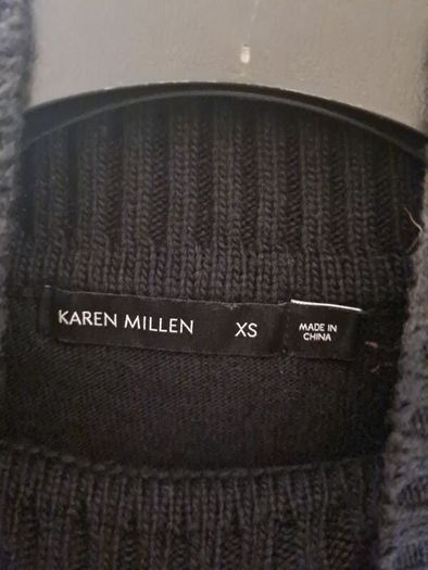 womens KAREN MILLEN  jumper shawl knitted wool blend Size XS extra small