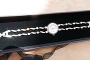 Vintage INDURO Watch for Women, Sterling Silver Bracelet Watch, Handmade 925 Sterling Silver Watch, Watch for Her Birthday Gift, Ladies Watch Japan Made (Works well, fresh battery)