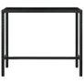 Garden Bar Table Black 130x60x110 cm Poly Rattan and Glass Image 4