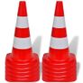 10 Reflective Traffic Cones Red and White 50 cm Image 5