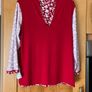 Ladies Red Patterned Top by Hobbs Image 5