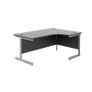 New Black Office Radial / Corner Desk Image 2