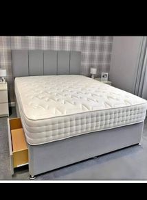 New Stylish single ,Double 4ft, 4ft6, King 5ft And 6ft Superking Sizes Divan Beds Instock. Drawers And Optional Tufted Mattresses Available. Free Delivery