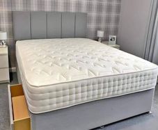 New Stylish single ,Double 4ft, 4ft6, King 5ft And 6ft Superking Sizes Divan Beds Instock. Drawers And Optional Tufted Mattresses Available. Free Delivery