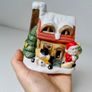 North Pole Cottages Christmas  Ceramic  Candle Figures Image 2