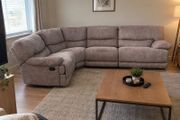 Ez living Beige/brown Recliner Corner sofa Modular L shaped couch