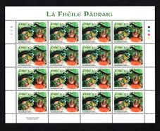 2013 Ireland St Patrick's Day Commemorative Stamp Sheetlet Plate 1A1A1A1A Mint Never Hinged (MNH)