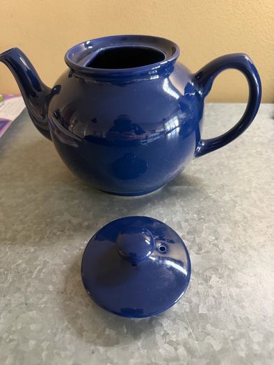 Navy Blue Teapot
