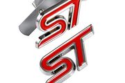 1x Metal Red ST Front Grille Sticker Car Head Grill Emblem Badge Chrome Sticker for FORD FIESTA FOCUS MONDEO