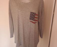 Rainbow grey top size UK20/22 EU48/50 Postage included