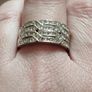 M&S Silver Tone Crystal Costume Ring. Image 9
