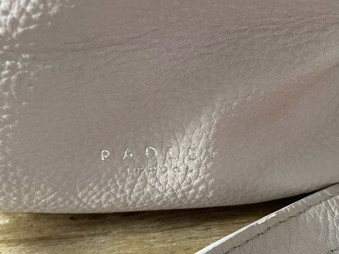 Radley London drawstring crossbody bag light purple pebble-grain leather