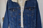 Bershka Oversized Denim Fleece Jacket