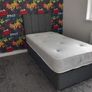 New 3ft Single Divan Beds. Stylist Headboard Options. Optional Drawers Storage And Tufted Memory Foam Mattresses Instock Image 4